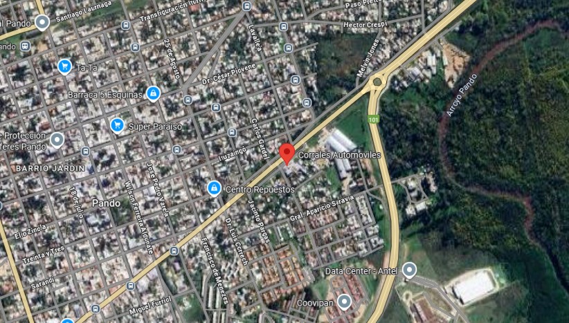 Mapa de ubicación - Corrales Automóviles en Pando